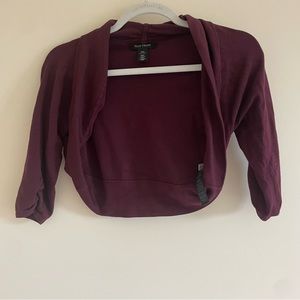 White House black market burgundy shrug
